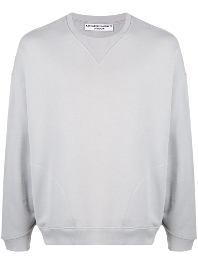 Shop Katharine Hamnett Crew-neck Sweatshirt In Grey
