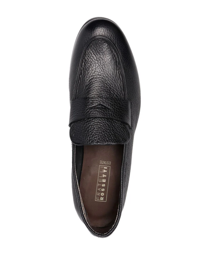 Shop Fratelli Rossetti Round Toe Loafers In Schwarz