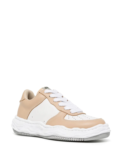 Miharayasuhiro Maison Mihara Yasuhiro Low-top Sneakers With Rounded Toe And Textured Sole In Neutral