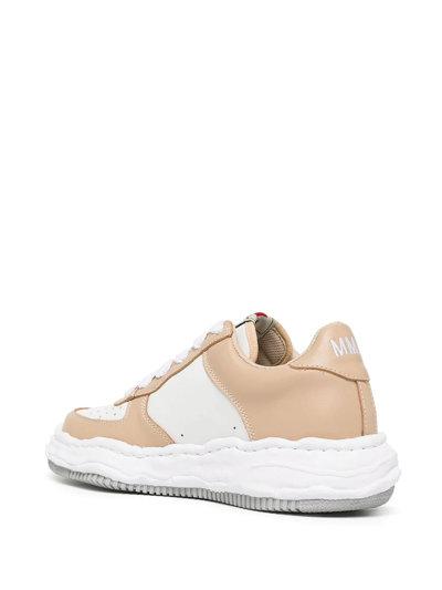 Miharayasuhiro Maison Mihara Yasuhiro Low-top Sneakers With Rounded Toe And Textured Sole In Neutral