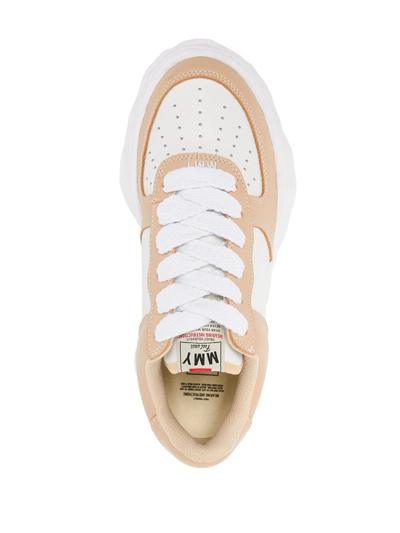 Miharayasuhiro Maison Mihara Yasuhiro Low-top Sneakers With Rounded Toe And Textured Sole In Neutral