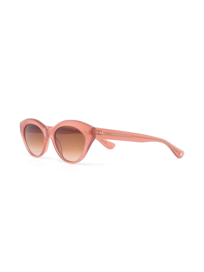 Shop Garrett Leight Tinted Cat-eye Frame Sunglasses In Rosa