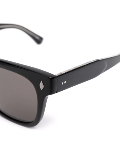 Garrett Leight Tinted Square-frame Sunglasses In Schwarz