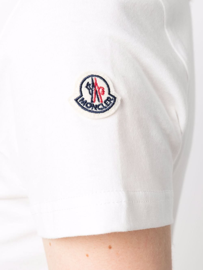 Shop Moncler Logo-patch Short-sleeve T-shirt In Weiss