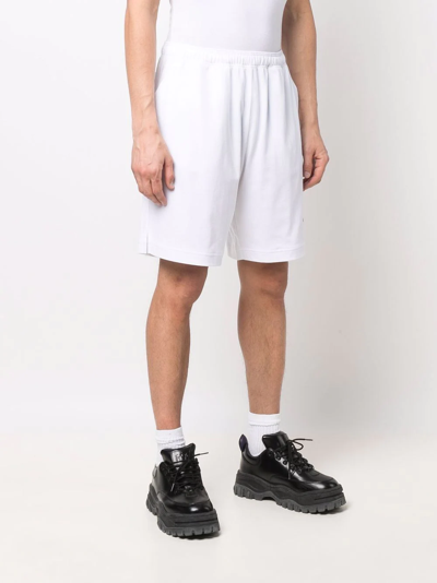 Shop Vetements Logo-print Track Shorts In Weiss