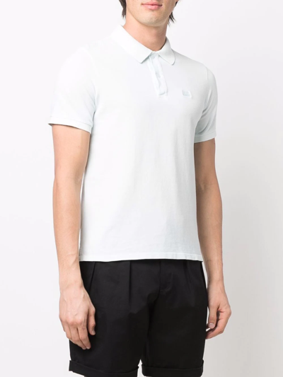 Shop C.p. Company Short-sleeve Polo Shirt In Blue