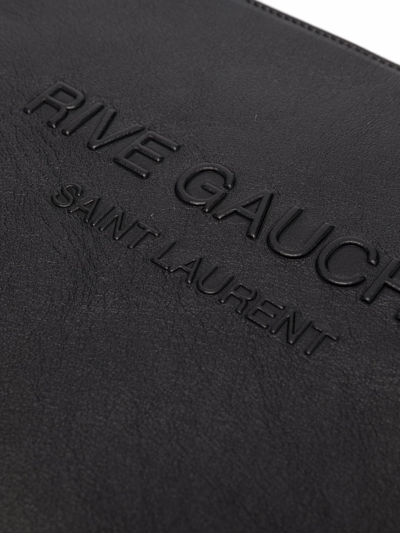 Shop Saint Laurent Rive Gauche Clutch Bag In Schwarz