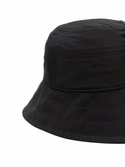 Shop Attico Gradual-peak Bucket Hat In Black