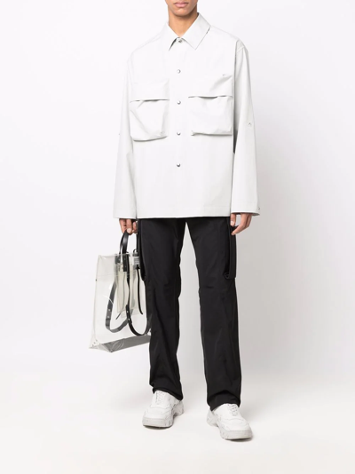 Oamc Chest-pocket Shirt Jacket In Grau