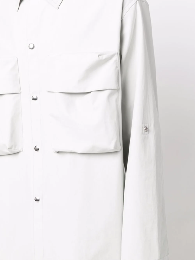 Oamc Chest-pocket Shirt Jacket In Grau