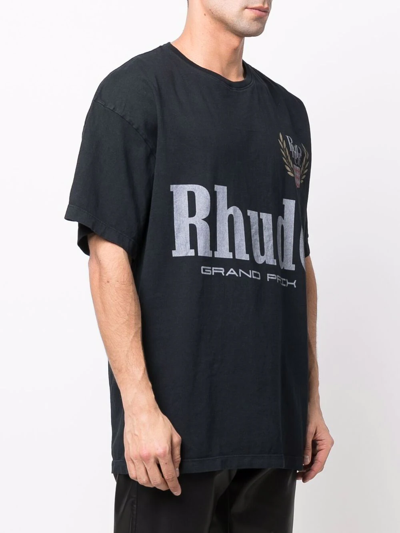 Shop Rhude Logo-print T-shirt In Schwarz