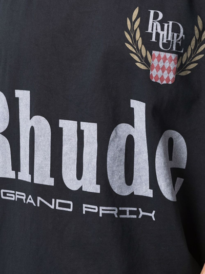 Shop Rhude Logo-print T-shirt In Schwarz