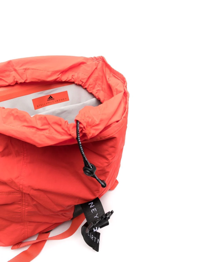 Shop Adidas By Stella Mccartney Logo Tape Backpack In Orange