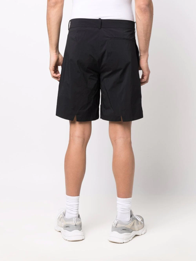 Shop A-cold-wall* Logo Patch Chino Shorts In Schwarz
