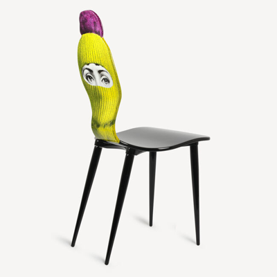 Shop Fornasetti Chair Lux Gstaad In Yellow/fuchsia/black