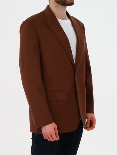 Shop Valentino Jacket With Optical Lining In Brown