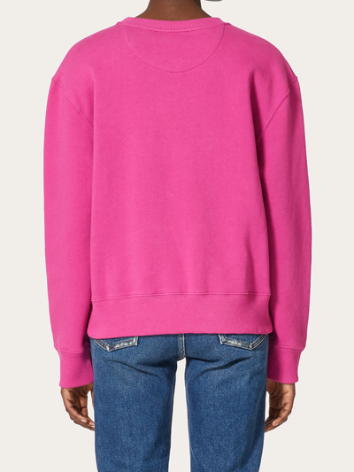 Shop Valentino Jersey Fuchsia Sweatshirt In Fuxia