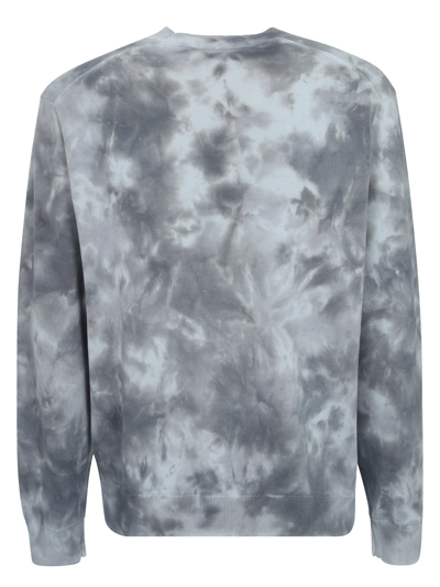 Shop Kenzo Round Neck Tie Dye Sweatshirt In Grey