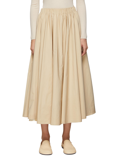 Shop The Row 'sunset' Elastic Waist A-line Maxi Skirt In Neutral