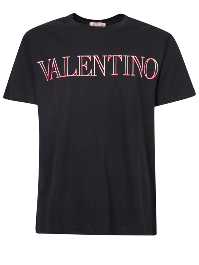 Shop Valentino Logo-print T-shirt In Blue