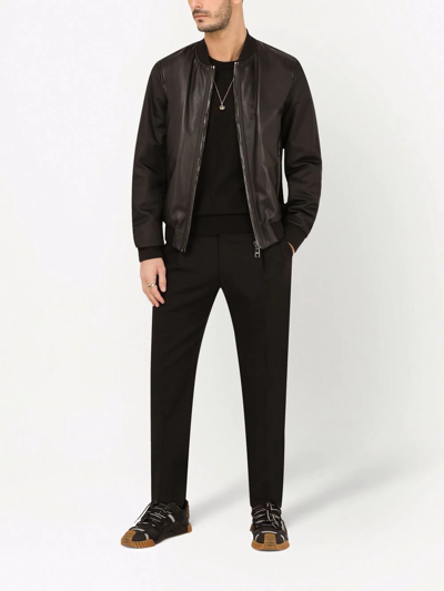 Dolce & Gabbana Cashmere Crew Neck Jumper In Black