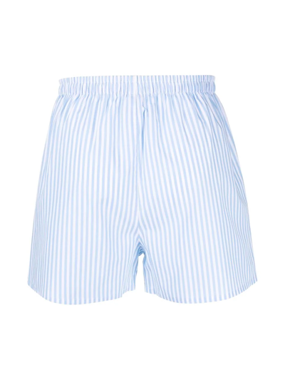 Shop Ami Alexandre Mattiussi Ami De Coeur Striped Boxers In Blue