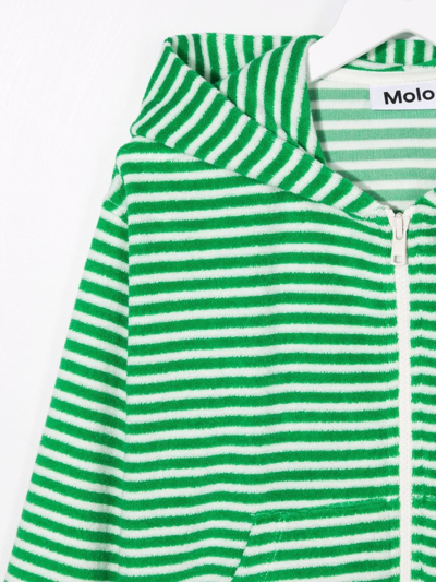 Shop Molo Mel Hooded Jacket In Green