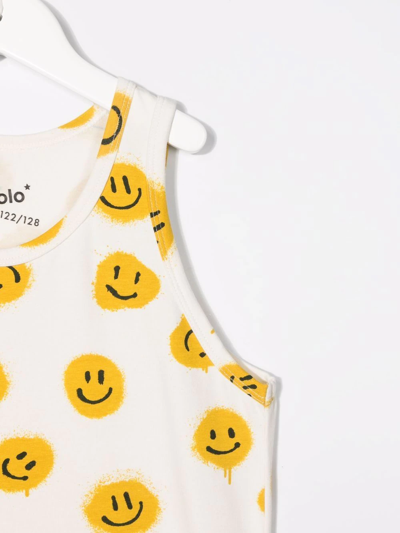 Molo Smiley-print Tank-top Set In Neutrals