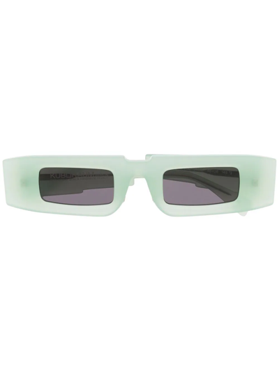 Shop Kuboraum Rectangular-frame Sunglasses In Green