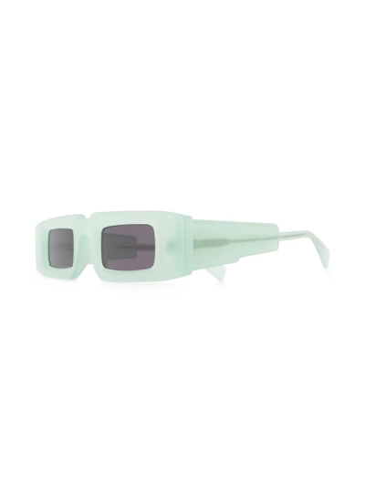 Shop Kuboraum Rectangular-frame Sunglasses In Green