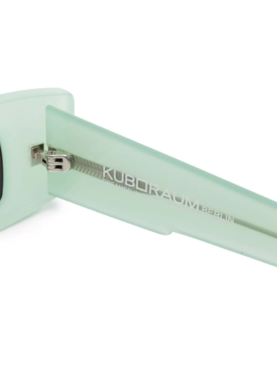 Shop Kuboraum Rectangular-frame Sunglasses In Green