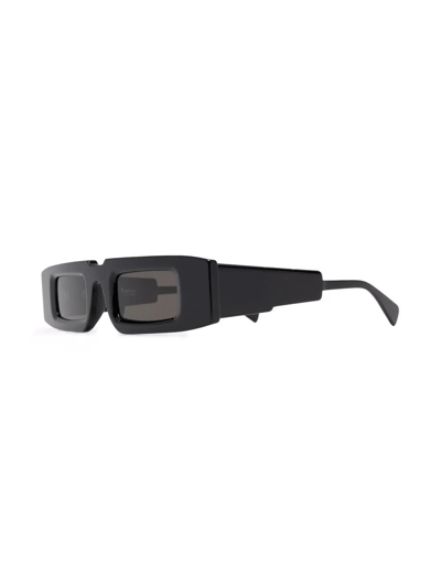 Shop Kuboraum Rectangular-frame Sunglasses In Black