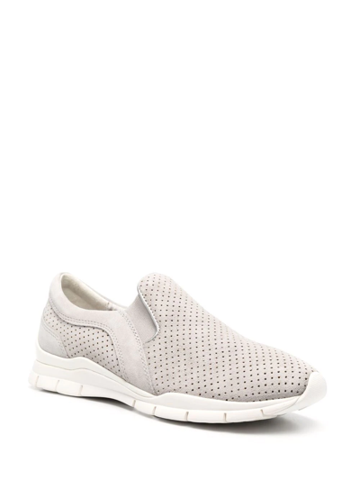 Geox Sukie Suede Trainers In Grey
