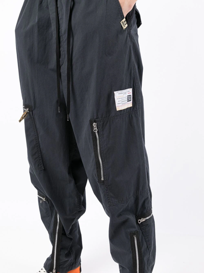 Shop Miharayasuhiro Zip-detail Trousers In Blue