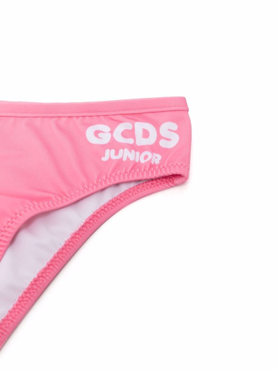 Shop Gcds Heart-print Two-piece Bikini In Pink