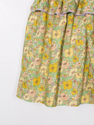 Shop Paade Mode Teen Floral-print Cotton Skirt In Green