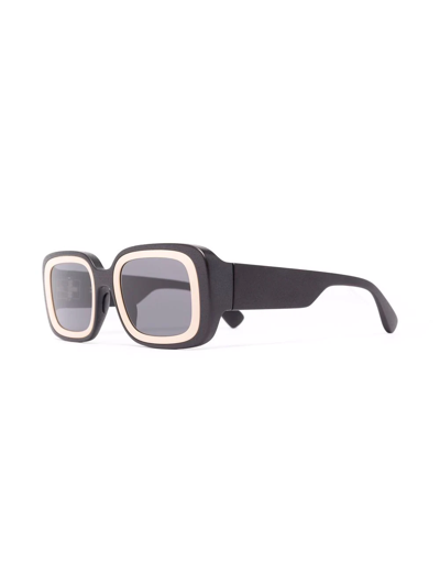 Shop Mykita Contrasting-trim Sunglasses In Black