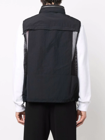 Shop Helmut Lang Mesh-panel Gilet Jacket In Black