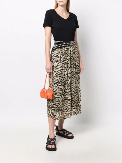 Shop Ba&sh Iva Printed Midi Skirt In Neutrals