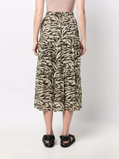 Shop Ba&sh Iva Printed Midi Skirt In Neutrals