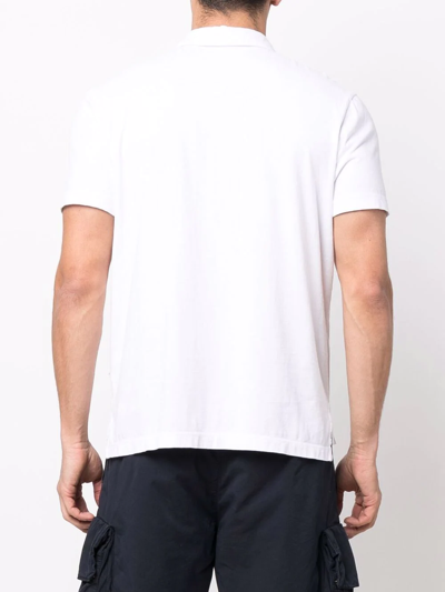 Shop James Perse Short-sleeved Cotton Polo Shirt In White