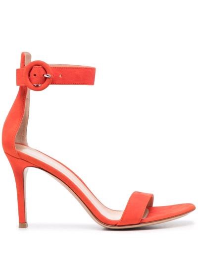 Shop Gianvito Rossi Portofino 85mm Sandals In Orange