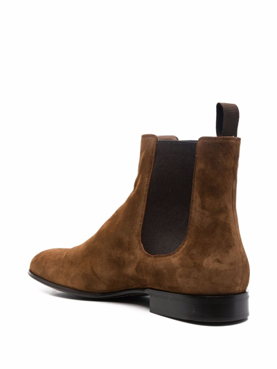 Shop Gianvito Rossi Suede-leather Chelsea Boots In Brown