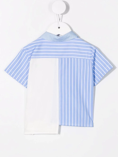 Shop Fendi Stripe-print Cotton Shirt In White