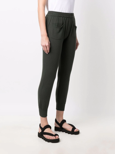 Shop Antonella Rizza Slim-fit Merino Joggers In Green