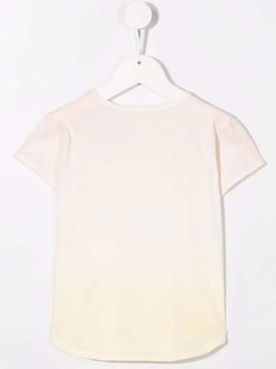 Shop Bonpoint Logo-print Gradient T-shirt In Pink