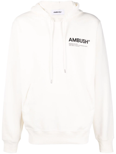 Shop Ambush Workshop Cotton Hoodie In White