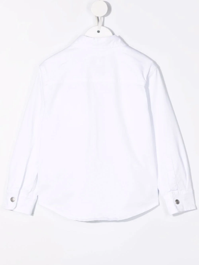 Shop Fay Band-collar Jacket In White