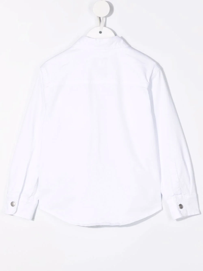 Fay Band-collar Jacket In White