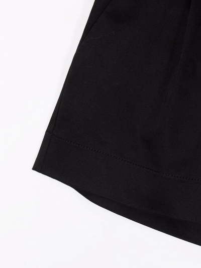 Shop Moncler Logo-waist Cotton Shorts In Black